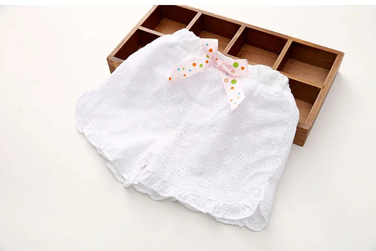 2018 Casual Child Kids Fashion Cotton Lace Embroidery Flower Bow Decoration Ruffle Sports Beach Girls Summer Shorts 2-10 Years (12)