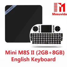 Mesuvida Мини M8S II Smart Box TV Set-top Box 4 К Amlogic S905X Quad Core Android 6.0 2.4 ГГц Wi-Fi 1/2 ГБ RAM 8 ГБ Сми плеер