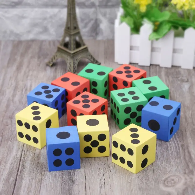 6pcs Math Toys Giant EVA Foam Dice Kid Educational Toys Party Game Dice Block Q