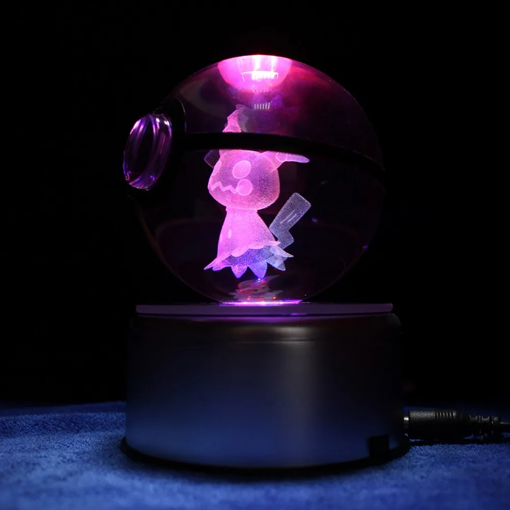 Mimikyu Pokeball Дизайн Кристалл 3D модель конструктор Покемон фигурки для Pokeball сувениры для поклонников