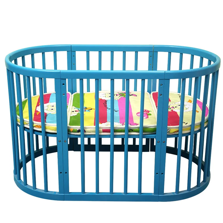Baby Cribs Bedding Solid wood crib Multi functional round bed removable