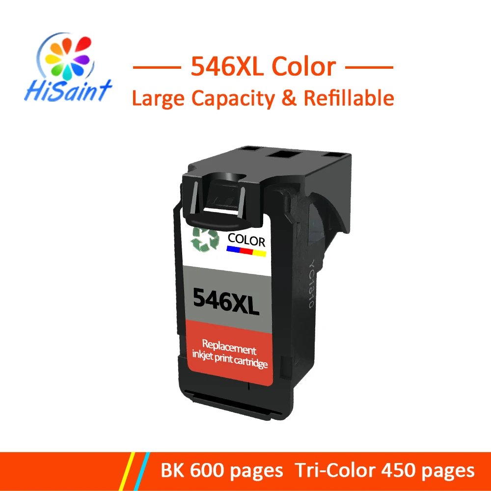 Hisaint 1 шт. CL546 XL заправленный картридж Замена CL 546 для Canon Pixma MG3050 MG3053 MX494 MX495 принтеры