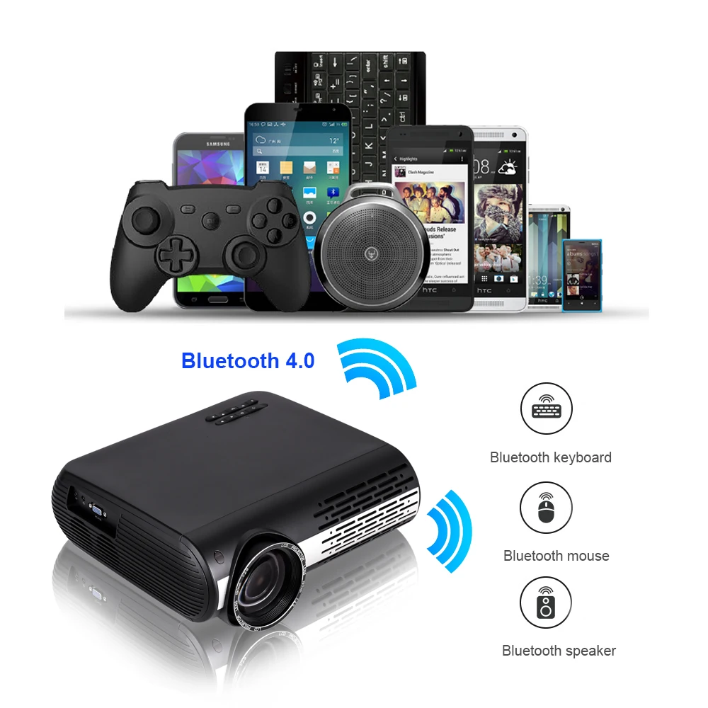 HD проектор VIVICINE 1080p опция Android 7 1 Wi Fi Bluetooth домашний кинотеатр светодиодный для