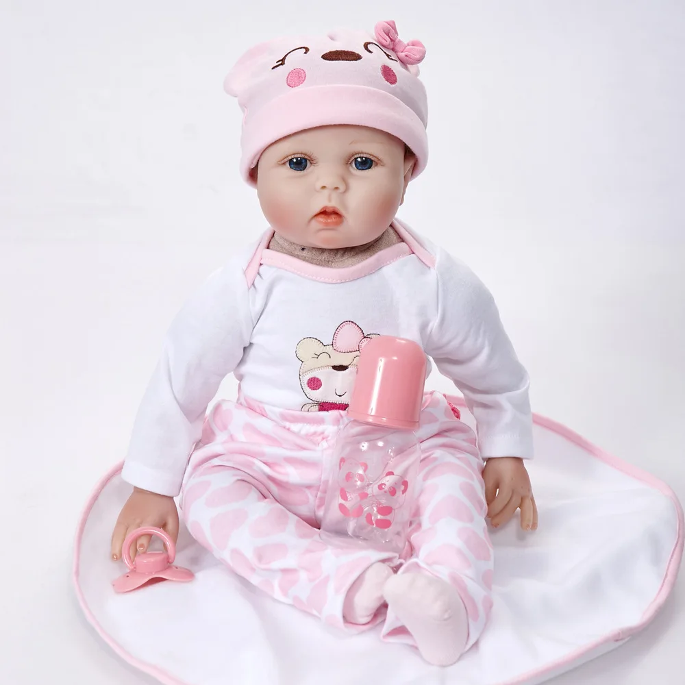 22 inch 55cm DIY reborn toddler girl or boy dolls Eco friendly cloth