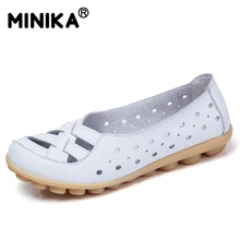 Женская модная обувь на плоской подошве из натуральной кожи, большие размеры 35-44, удобная мягкая повседневная обувь без шнуровки, женская обувь без застежки