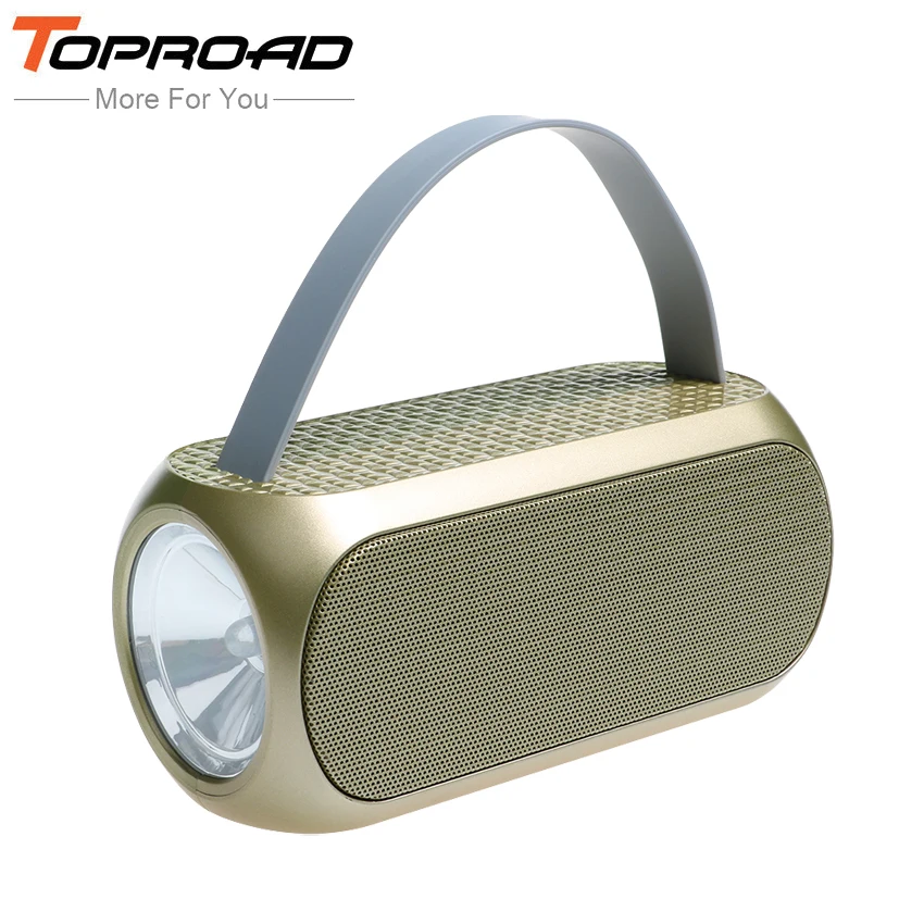 Toproad фонарик Беспроводной Bluetooth Динамик открытый Портативный S с микрофоном