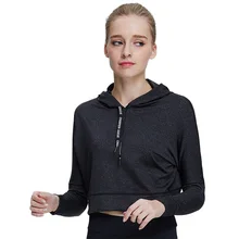 Для Женщин Йога Спортивный пуловер, толстовка с капюшоном, блузка, Фитнес для тренировок и занятий в спортзале, верхняя часть спортивного костюма YS-BUY