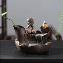 Маленький монах курильница креативный домашний декор Маленький Будда ладан держатель обратного потока благовония горелки использовать в офис Teaho использования