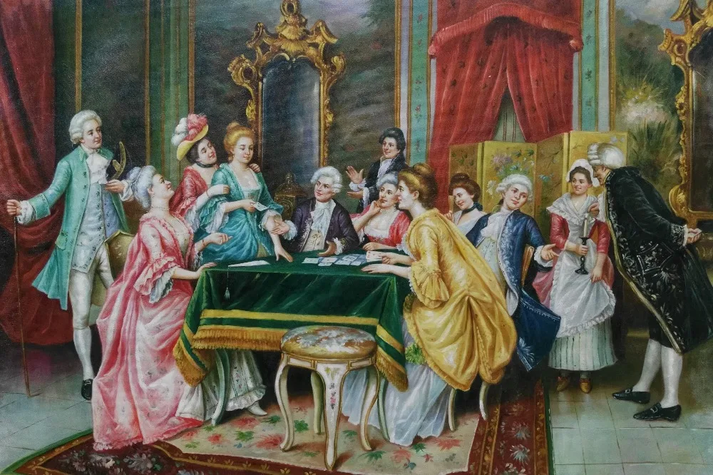 

High Quality Canvas Art Picture Print Painting European Court Portrait Oil Painting on Canvas Wall Art Picture Home Decor