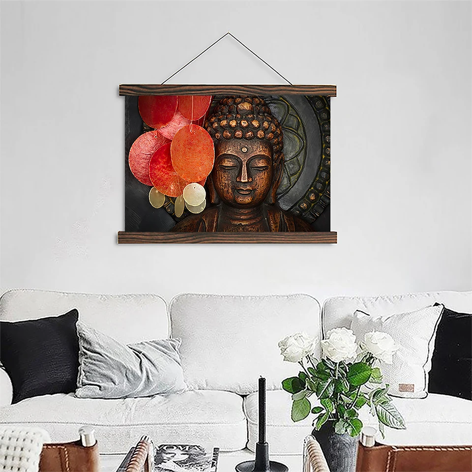 HD Prints Canvas Buddha Poster Wall Art Buddhism Portrait Paintings
