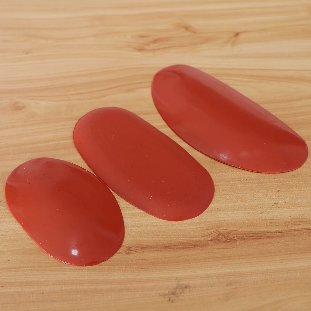 3 Pieces Assorted Size Scraping Tools Scraping Plate for Art Clay Sculpture-Fashion Red