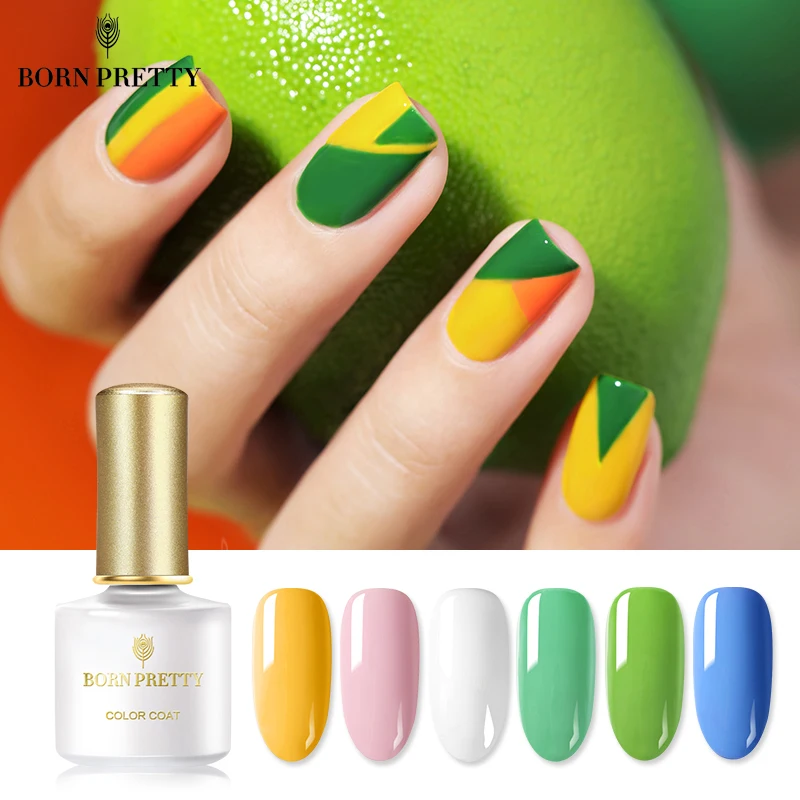 BORN PRETTY Spring Series Nail Gel Lacquers Green Pink Nude Pure Nail Color Soak Off UV Gel Lacquer