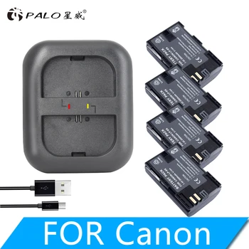 

PALO 4PCs E6 LPE6 LP-E6 E6N Battery 2000mAh + LED Dual Charger For Canon EOS 5DS R 5D Mark II 5D Mark III 6D 7D 80D EOS 5DS R