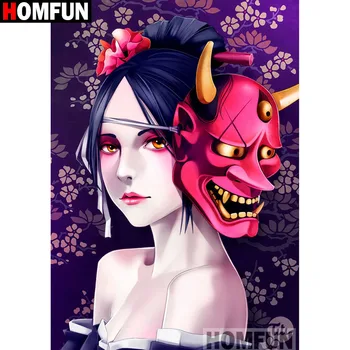 

HOMFUN Full Square/Round Drill 5D DIY Diamond Painting "Cartoon beauty" 3D Embroidery Cross Stitch 5D Home Decor A16122