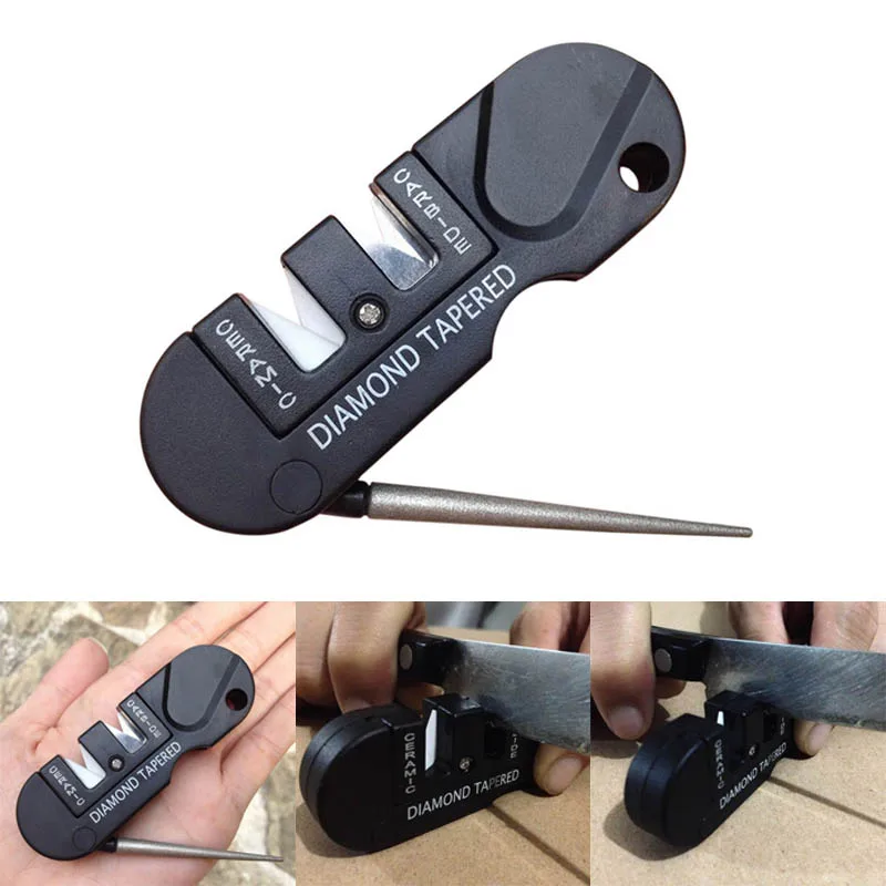 

4 In 1 Portable Multi-function Tungsten Steel For Pocket Sharpener Sharpening Tool Practical Outdoor Tool Sharpening Stick