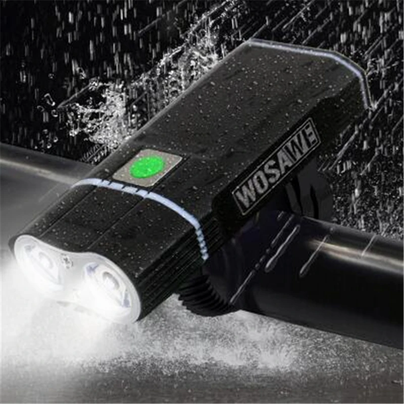 

2400 Lumens Bicycle Light with 18650 Built-in Batteries USB Rechargeable Bike Light 2-XML LED lamp Flashlight 5 modes