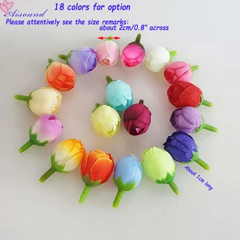 

40pcs Diy Craft Flowers Small Artificial Flowers for Decoration Mini Rose Buds Head For Wreath Scrapbooking Accessories Flores