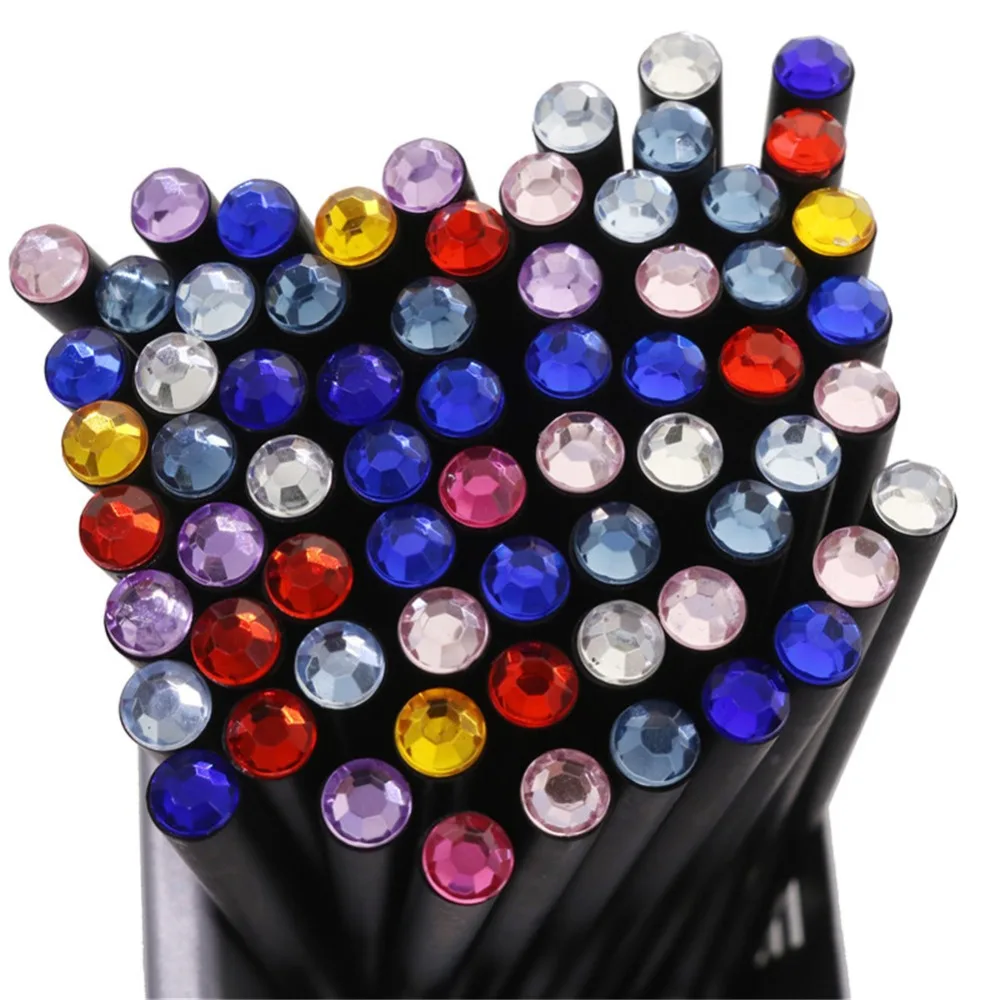 100 pcs HB Diamond Color Pencil Black Refill Stationery Supplies Drawing Supplies Cute Wooden Pencil Wholesale