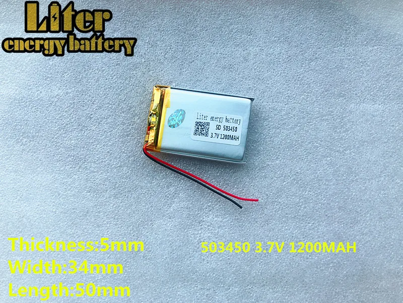 best battery GPS 503450 1200mah lithium-ion polymer battery 3.7V MP3/4 navigation intelligent water mete