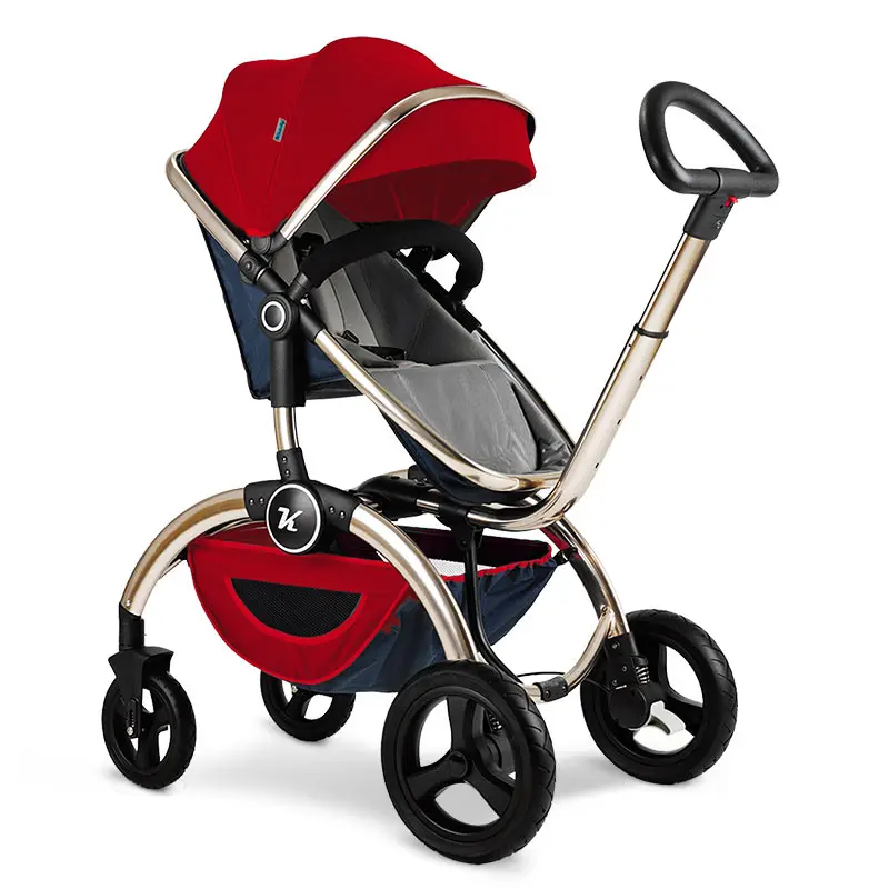 

Baby Stroller 3 in 1 High Landscape Aluminum Luxury Folding European Baby Carriage 2 in 1 Pram For Newborn Kinderwagen Poussette