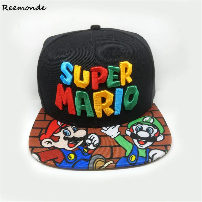

Super Mario Bros Hats Cosplay Mario Luigi Yoshi Snapback Baseball Caps Cartoon Adult Casual Summer Sun Hats Couple Hip Hop Caps