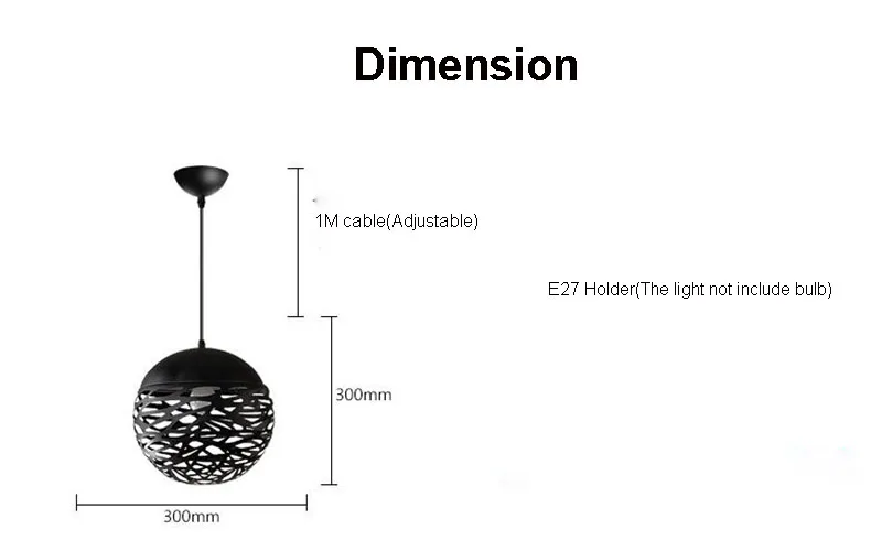 pendant light-A-18-Dimension