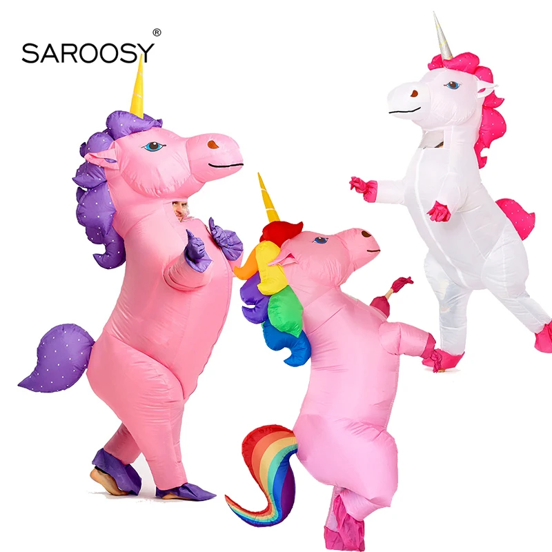 SAROOSY новинка радужная лошадь единорог надувные костюмы карнавальные Хэллоуин