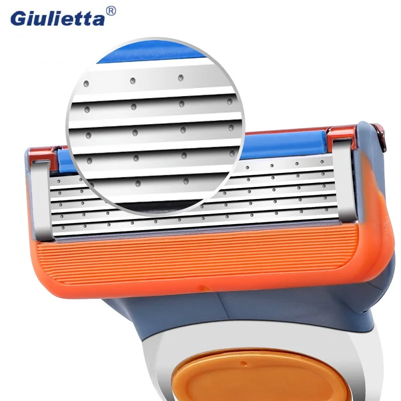 Beli 4 Pcs lot 5 Lapisan Pisau Cukur Pisau Cukur untuk Pria Gilett Fusion Power Alat Cukur Pisau Gilletts Blades Mencukur Pisau