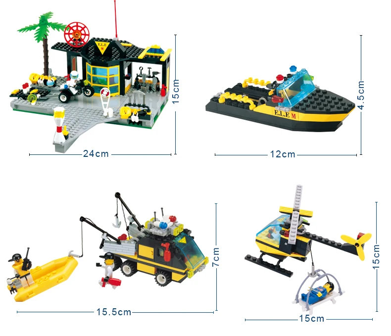 111 528 шт. водный полицейский морской спасательный центр строительные блоки наборы совместимы с классические обучающие игрушки для детей