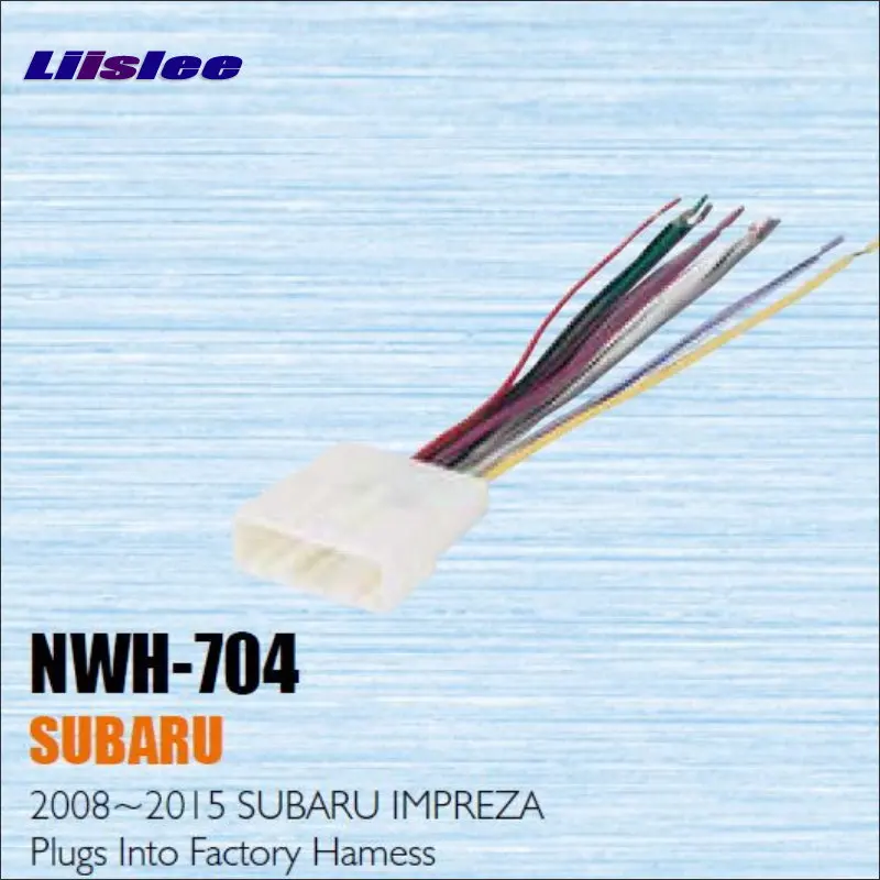 

Liislee Plugs Into Factory Harness For Subaru Impreza 2008~2015 - Radio Power Wire Adapter / Stereo Cable / Male DIN To ISO