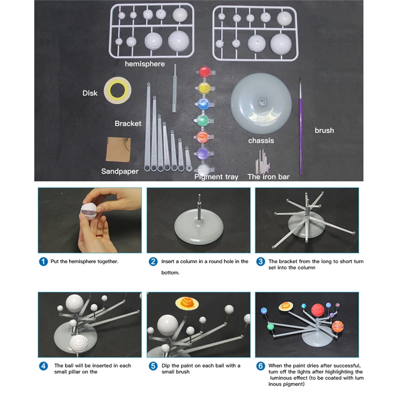 Модель Солнечной системы, набор из девяти планет, астрономия, живопись, модель, научный планетарий, развивающие игрушки для детей