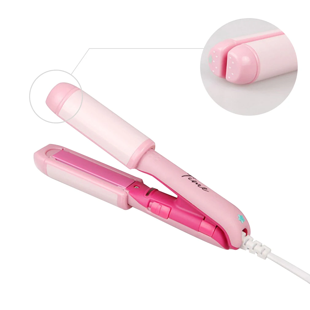 

Mini Cute Fruit Style Straightening and Curling Irons Portable Hair Curler Electric Hair Straightener 220V Hot Sale