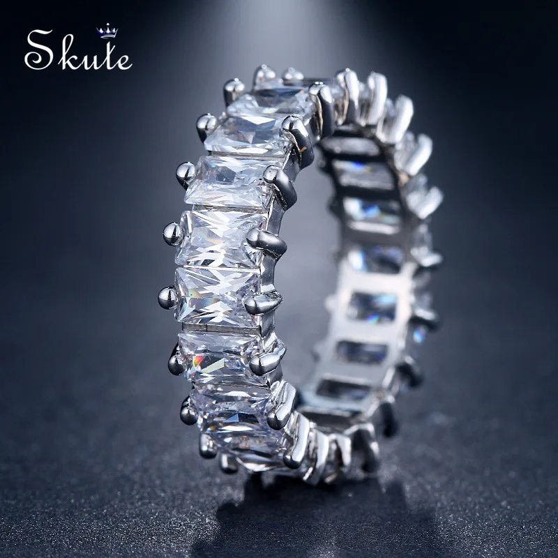 

Skute Luxury Micro Inlay Full Bling Iced Out CZ Zircon Rings for Women Hip Hop Punk Finger Rings Party Jewelry Fashion Anillos