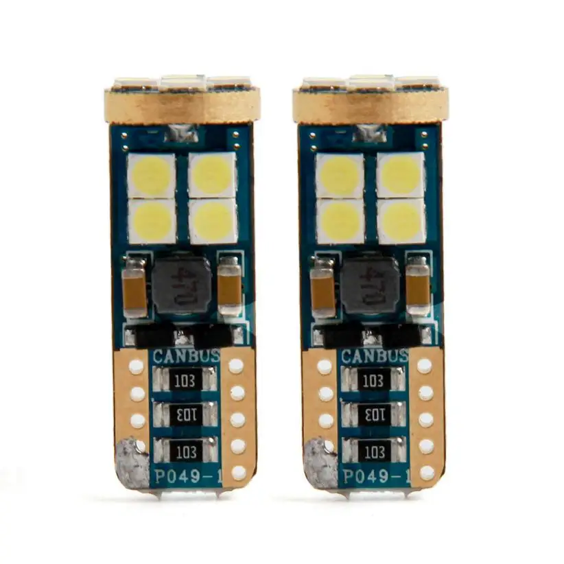Франшиза супер яркий 2 шт Высокое качество T10 CANBUS 12 SMD 3030 194 W5W 501 5050 10SMD Белый
