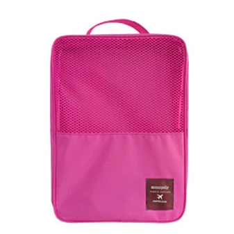 Новое поступление, водонепроницаемые дорожные сумки унисекс для путешествий, Женская дорожная сумка для багажа, складные сумки для сортировки одежды, обуви, сумки для хранения - Цвет: Rose red Shoes bag
