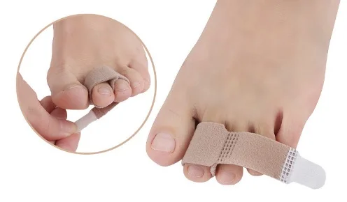 

Broken Toe Wraps 4 Pack Cushioned Bandages Hammer Toe Separator Splints
