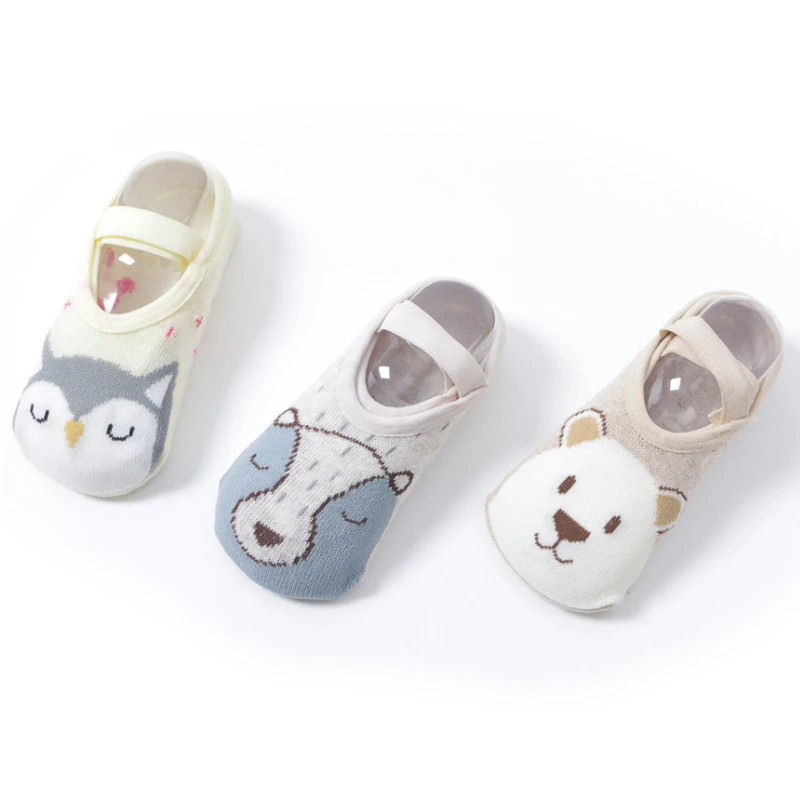 REAKIDS, детские домашние носки, носки-тапочки для новорожденных, хлопковые носки для девочек, милые носки для младенцев с животными