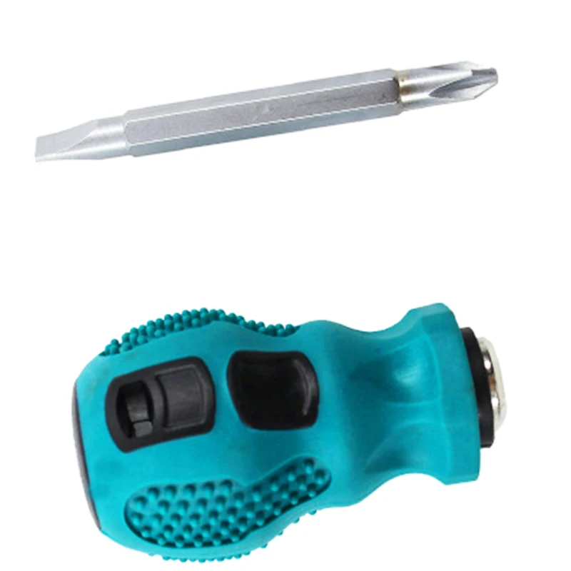 

SWDPORT 1 PC Short Shank Multificational Screwdriver Slotted Philips Dual Purpose Knife Screwdriver Mini Magnetic Hand Tool Set