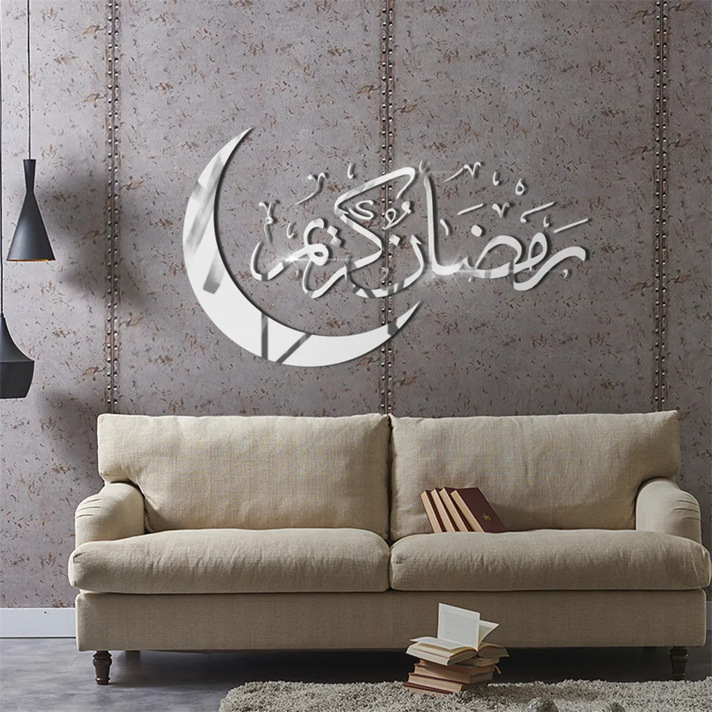 home decoration accessories Garden Decoration Home Stereo Crystal Mirror Stickers Living Room Decoration Green Wall Stickers