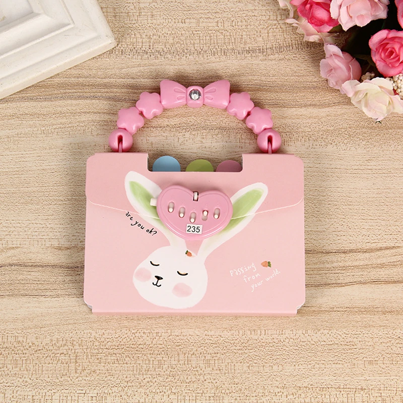 Coloffcie Creative Cute rRabbit Portable Password Diary Notebbok Children's notebook Student Prizes School Supply Random Color Coloffcie Creative Cute rRabbit Portable Password Diary Notebbok Children's notebook Student Prizes School Supply Random Color