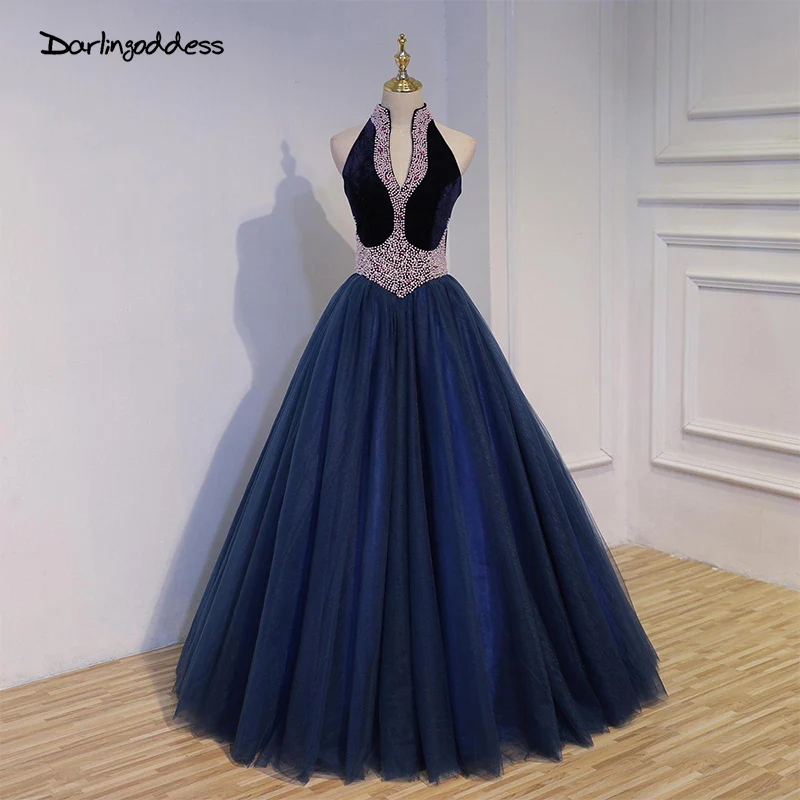 Darlingoddess Elegant Deep  Blue  Wedding  Dresses  2019 