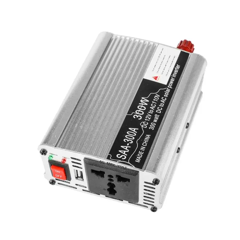 300 Вт Мощность инвертор автомобиля DC 12 В к AC 110 конвертер с 5 В/0.5A USB Зарядное