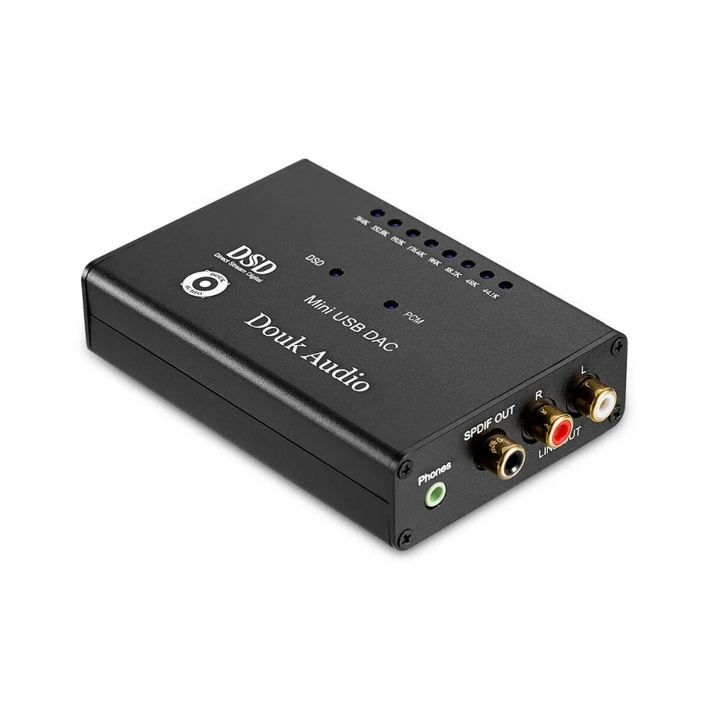 Mini AK4490 XMOS USB Audio Decoder DAC HIFI Headphone Amplifier SPDIF DSD256 5V Desktop Amplifier