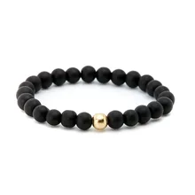 Натуральный сосновый камень Песочная бусина эластичный растяжимый браслет мужские и женские сплавные бусы браслет