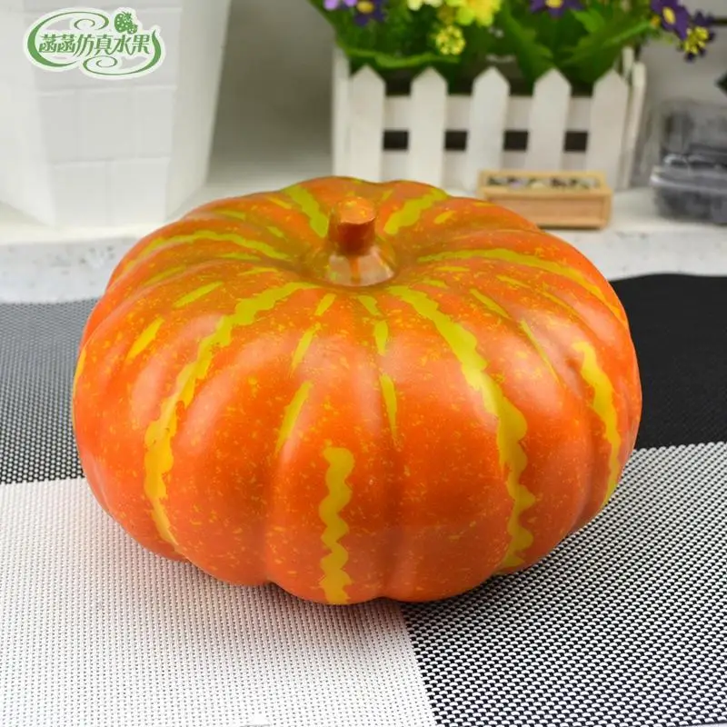 hot sale big size promotional home decoration simulation foam pumpkin fake fruits children toys early learning photography pl - Large Plastic Pumpkins hot sale big size promotional home decoration simulation foam pumpkin fake fruits children toys early learning photography pl - Large Plastic Pumpkins