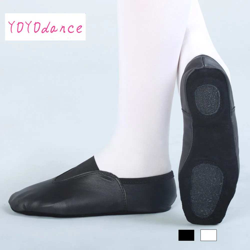 Genuine Leather jazz shoes black white jazz dance shoes women soft