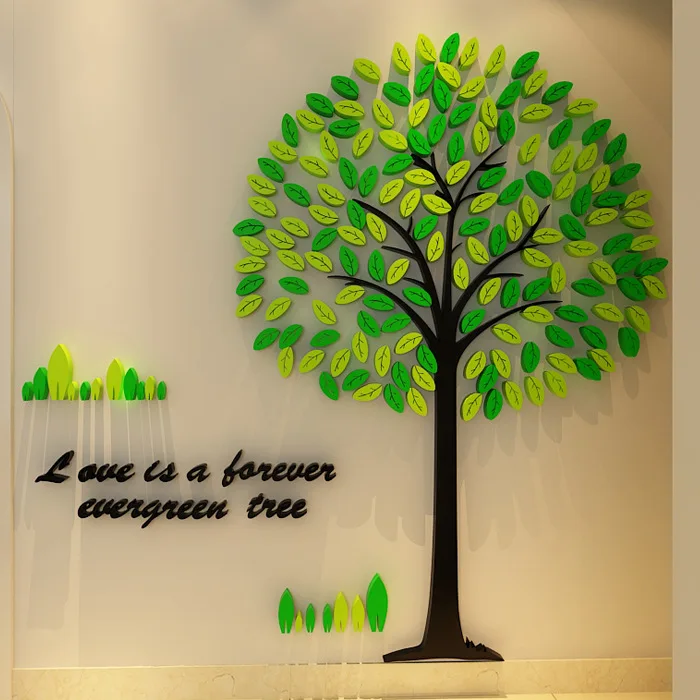 

Tricolor Tree Creative 3D Acrylic Wall Sticker Living Room TV Background DIY Wall Sticker Wall Decoration