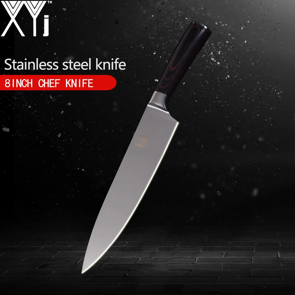 

XYj Single Kitchen Knife Pakka Wood Handle 7Cr17 Stainless Steel Knife Sharp Cooking Tools For Fruit Vegetable Fish Meat Knife