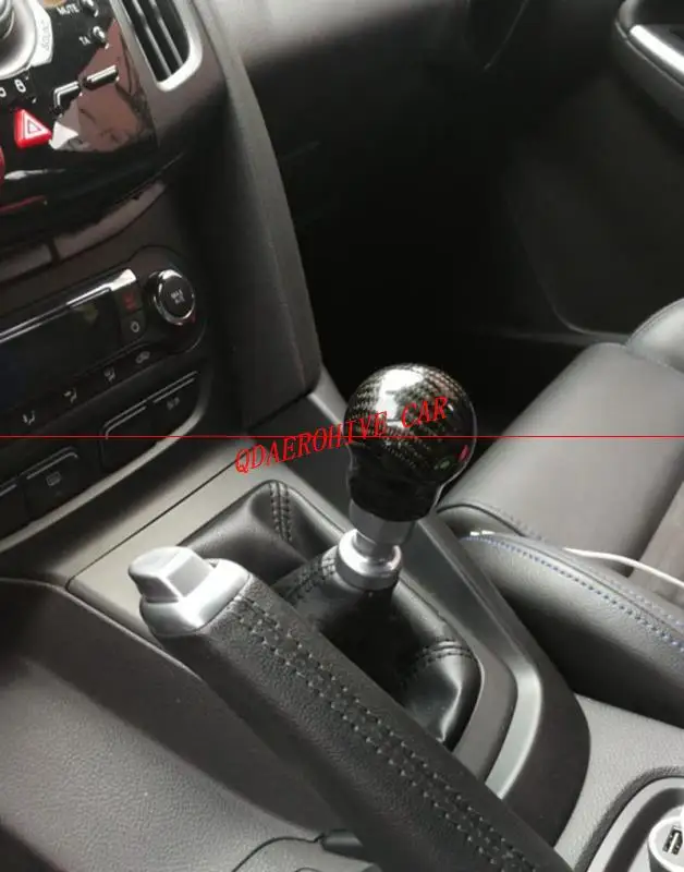 QDAEROHIVE, углеродное волокно, автомобильная ручка переключения передач для Ford Fiesta Focus RS ST, модель из настоящего углеродного волокна