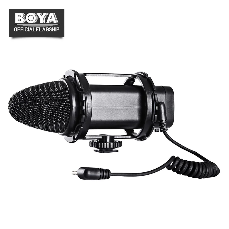 

BOYA BY-V02 Stereo Condensor Microphone Compact External Mic for DSLR Canon 5D2 5D Mark III 6D 600D Nikon D800 Audio Recorders